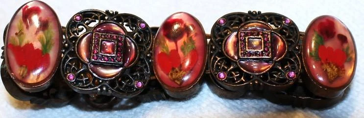 #Vintage resine bloemen armband – photo 9